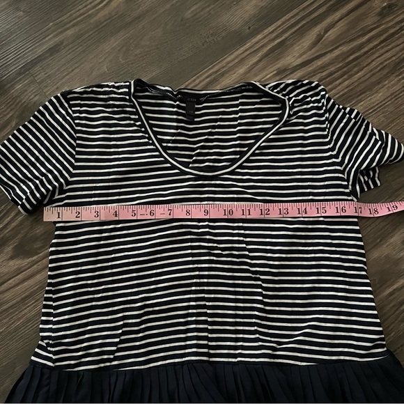 J.Crew Pleated Chiffon-Hem Striped Cute Oversized Shirt - Picture 10 of 11
